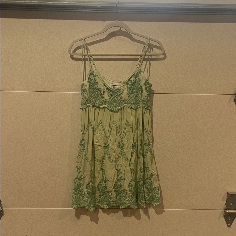 Urban Outfitters Green Patterned Dress